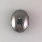 Metallic Gray Silver Oval