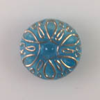 Aqua &amp; Gold Floral Motif