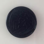 Opaque Navy Blue Art Nouveau Squiggle