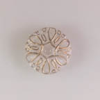 Milky White &amp; Gold Floral Motif