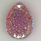 &quot;Cotton Candy Pink&quot; Large Gummy Berry  Sparkling Teardrop Cabochon