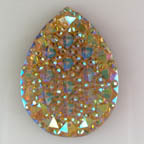 &quot;Pineapple Yellow&quot; Large Gummy Berry  Sparkling Teardrop Cabochon