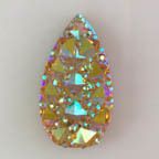 &quot;Pineapple Yellow&quot; Gummy Berry Sparkling Skinny Oval Teardrop Cabochon