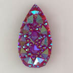 &quot;Cherry Red&quot; Gummy Berry Sparkling Skinny Oval Teardrop Cabochon