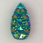 &quot;Emerald&quot; Gummy Berry Sparkling Skinny Oval Teardrop Cabochon