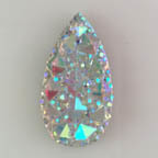 &quot;Diamond&quot; Gummy Berry Sparkling Skinny Oval Teardrop Cabochon