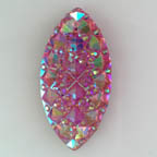 &quot;Cotton Candy Pink&quot; Gummy Berry Sparkling Navette Teardrop Cabochon