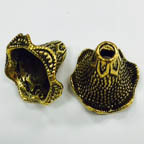 Nickel Free Gold Pewter Bead Cones