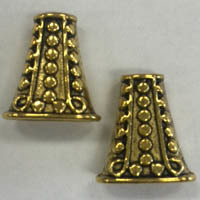 Nickel Free Gold Pewter Bead Cones