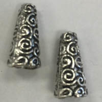 Nickel Free Silver Pewter Bead Cones
