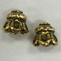 Nickel Free Gold Pewter Bead Cones