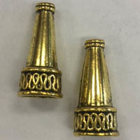 Nickel Free Gold Pewter Bead Cones