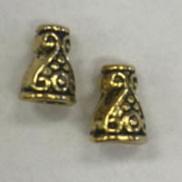 Nickel Free Gold Pewter Bead Cones