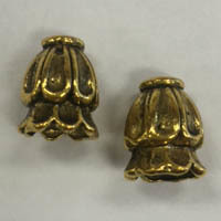 Nickel Free Gold Pewter Bead Cones