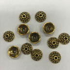 Nickel Free Gold Pewter Bead Caps