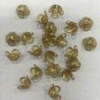 Fancy Filigree Gold Plated Bead Caps