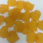 Acrylic Lucite Matte Orange Heart Shaped Leaves