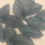 Acrylic Lucite Matte Vintage Sky Blue Pointed Leaves
