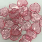 Acrylic Lucite Transparent Baby Pink Heart Shaped Leaves