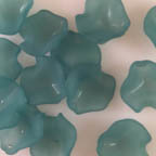 Acrylic Lucite Aqua Teal Wavy Leaves