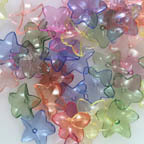 Acrylic Lucite Flowers Transparent Star Flower Assorted Mix