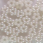 Acrylic Lucite Ivory Cream Pearl Floral Spacers