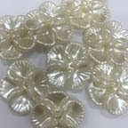 Acrylic Lucite Ivory Pearl Pansy Flower