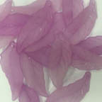 Acrylic Lucite Matte Violet Long Skinny Wavy Leaves