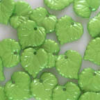 Acrylic Lucite Opaque Light Green Heart Shaped Leaves