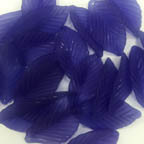 Acrylic Lucite Matte Electric Cobalt Blue Pointed Leaves