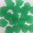 Acrylic Lucite Matte Bright Green Heart Shaped Leaves