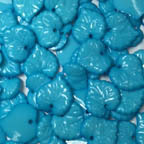 Acrylic Lucite Opaque Ocean Blue Turquoise Heart Shaped Leaves