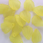 Acrylic Lucite Matte Lemon Drop Yellow Curved Leaves