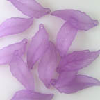 Acrylic Lucite Matte Light Purple Long Skinny Wavy Leaves