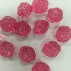 Acrylic Lucite Medium Transparent Hot Pink Rosette Flower Bead