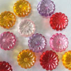 Acrylic Lucite Transparent Melon Rondelle Mix