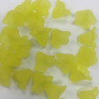 Acrylic Lucite Matte Lemon Drop Yellow Bell Flowers