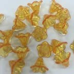 Acrylic Lucite Transparent Orange Bell Flowers