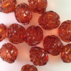 Acrylic Lucite Large Chocolate Brown Transparent Rosette Bead