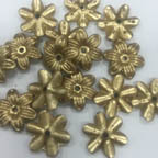 Acrylic Lucite Metallic Gold Flat Flower