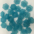 Acrylic Lucite Matte Ocean Aqua Blue Flowers
