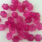 Acrylic Lucite Matte Hot Pink Flowers