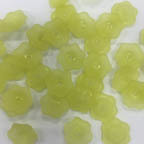 Acrylic Lucite Matte Lemon-Lime Flowers