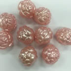 Acrylic Lucite Large Pearl Pink Rosette Flower Beads