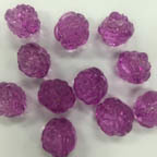 Acrylic Lucite Medium Transparent Vibrant Purple Rosette Flower Bead