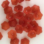 Acrylic Lucite Matte Light Chocolate Brown Flowers