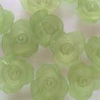 Acrylic Lucite Matte Lime Green Flat Rosette