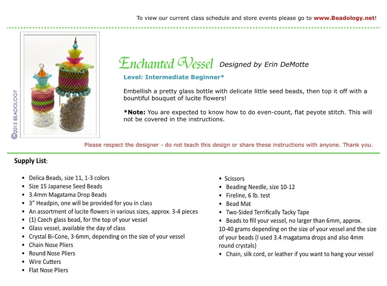 Enchanted Vessel Instructions Instant Download