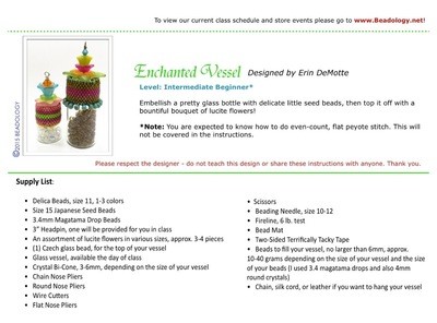Enchanted Vessel Instructions Instant Download