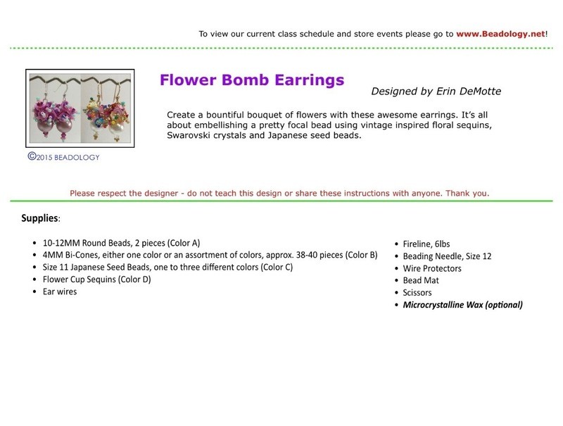 Flower Bomb Earrings Pattern Instant Download